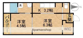 リバーサイド桜坂【1階】の間取り