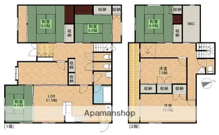 静岡県浜松市中央区佐鳴台3丁目【一戸建】の間取り
