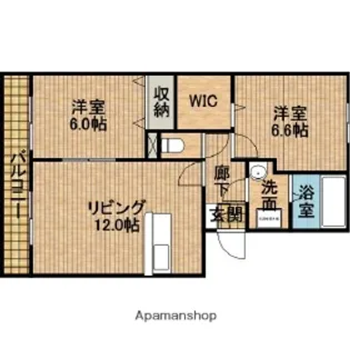 クレイン【2階】の間取り