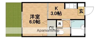 エミネンス静大北【102号室】の間取り