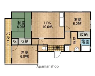 メゾンブリッチコートB【202号室】の間取り