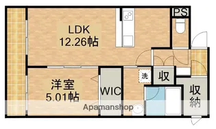 フロイデミーツ半田山【1階】の間取り