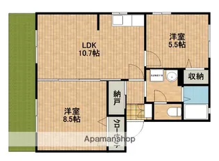 ドミール トシカズB【1階】の間取り