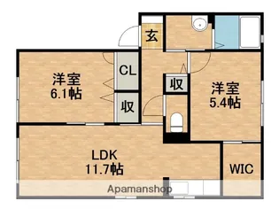 FLEUR SAKURA A【1階】の間取り