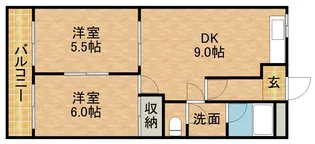 ヤマダハイツ【1階】の間取り