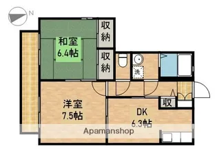 三井ハイツB【101号室】の間取り