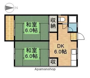 高柳ハイツB【2階】の間取り
