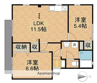 ハイツ神田川N【1階】の間取り