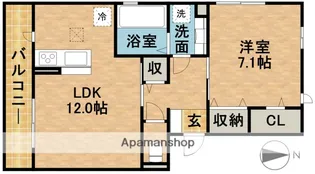 グリーンパーク早出【3階】の間取り