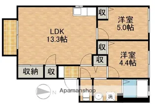 コーポ潮鳴A【2階】の間取り