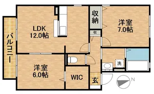 ポワールA【2階】の間取り