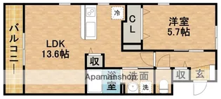 ベレッツァ上浅田【4階】の間取り