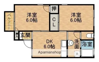 セジュールK&TⅠ【2階】の間取り