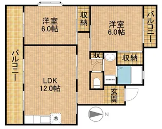 グランドハイツⅡ【2階】の間取り