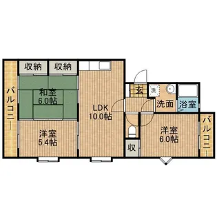 エバーグリーンB【1階】の間取り