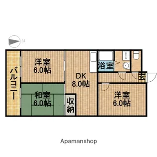 ベルアーバン【3階】の間取り