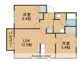 カテリーナB【201号室】の間取り
