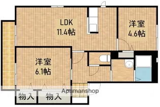 若葉小路5【202号室】の間取り