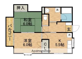メゾンKⅢ【2階】の間取り