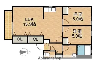 ブエノスディアスS【101号室】の間取り