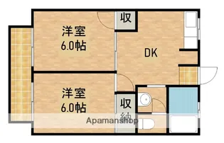 ソレイユA【2階】の間取り