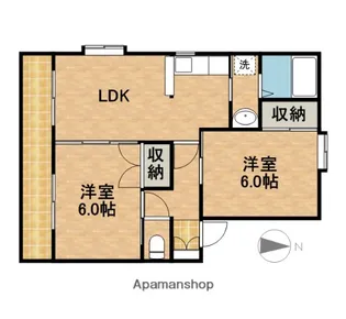 メゾンプレーリーB【1階】の間取り