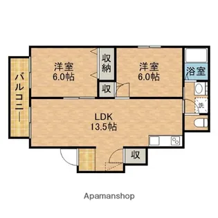 ヴィラ藤岡【102号室】の間取り