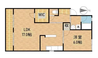 コスモハイツB【1階】の間取り