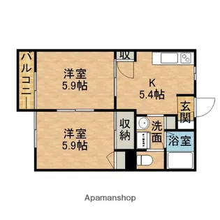 メナージュC【2階】の間取り