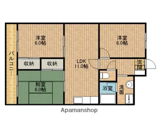 小林ビル【302号室】の間取り