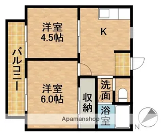 ハイツプレリュード【2階】の間取り