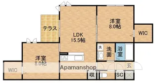 イデアーレ早出【103号室】の間取り
