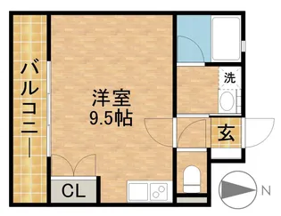 KIBINOSATO【102号室】の間取り