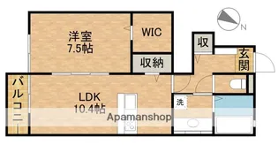 イリスブラン【1階】の間取り