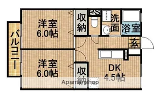 竹富ハイツ【1階】の間取り