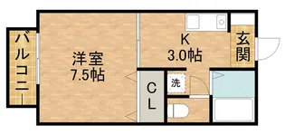 アミティエC【1階】の間取り