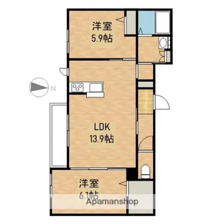 センタービレッジE【2階】の間取り