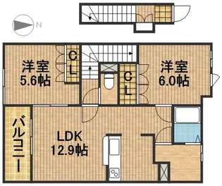 ロココプランB【2階】の間取り