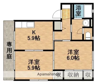 はまなすの家B【101号室】の間取り