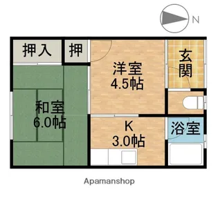清風荘【A号室】の間取り