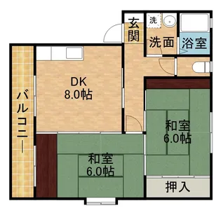 コテージ グロースターC【2階】の間取り