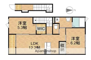 フェリーチェ【202号室】の間取り