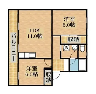 サンテラス上ノ原【103号室】の間取り