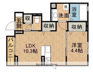 レオンハウス【1階】の間取り