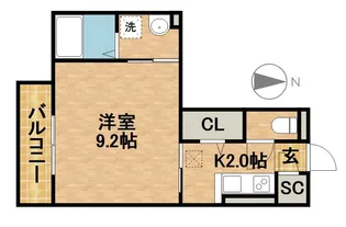 カレジエ・文丘【2階】の間取り
