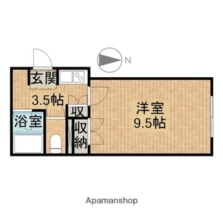 アンソレイユ塩町 住居【1階】の間取り