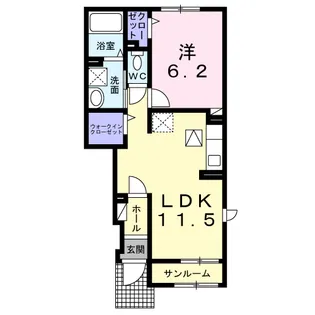 ガイア C【1階】の間取り