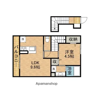 ハーベスト【205号室】の間取り