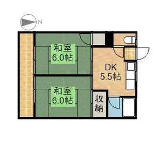 コーポ米津【103号室】の間取り