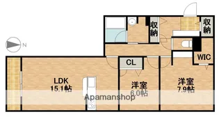ヘスティア【1階】の間取り